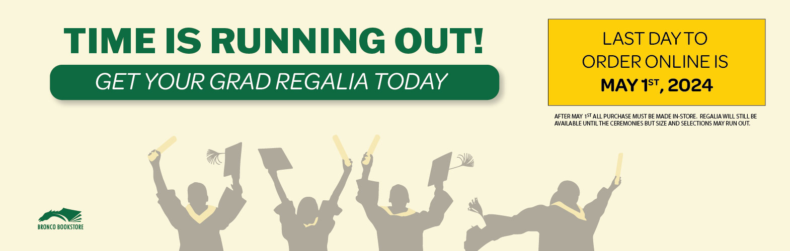 Regalia online ordering deadline May 1 