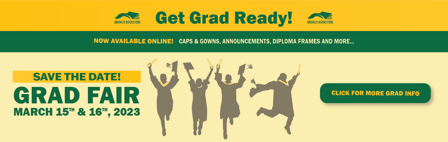 Grad Fair March 15 and 16. Order online now.