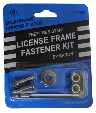 *Chrome License Frame Fastener Kit