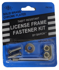  *Chrome License Frame Fastener Kit