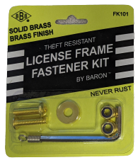 *Brass License Frame Fastener Kit (SKU 106567161430)