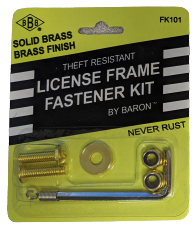 *Brass License Frame Fastener Kit