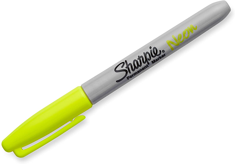 Sharpie 1860443 Neon Permanent Marker Set Of 4 (Yellow, Blue