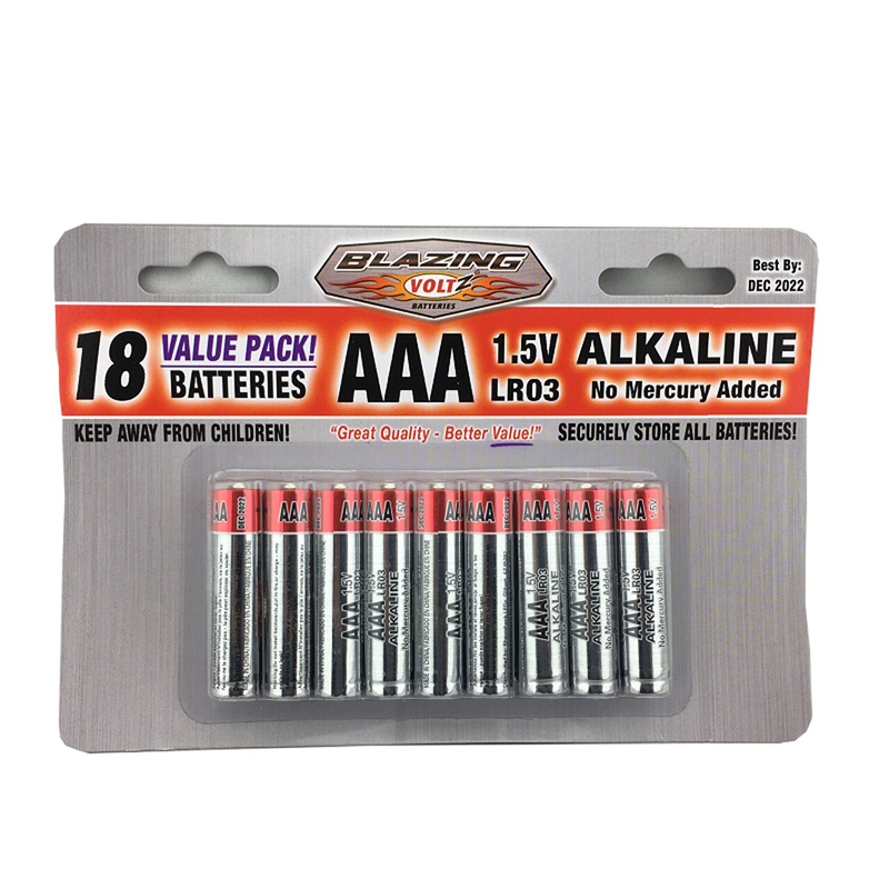 Blazing Volt AAA Batteries 18Pk (SKU 118898781344)