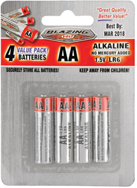 Blazing Volt AA Batteries 4 PK