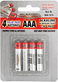 Blazing Volt AAA Batteries 4 PK