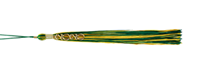 Jostens Tassel Stacked Year Green/Gold