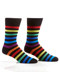 Men's Crew Sock Multi Color Stripes