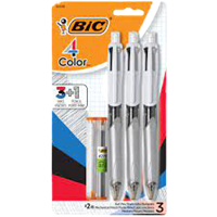 Bic 4 Color 3+1 Pn/Pncl .7Mm 1/Cd