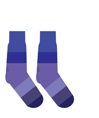 *Close Out: Men's Crew Sock Purple Ombre
