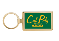 Dad Key Chain Rectangle Gold