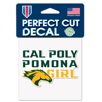 Decal Cal Poly Pomona Girl W/Horse Head
