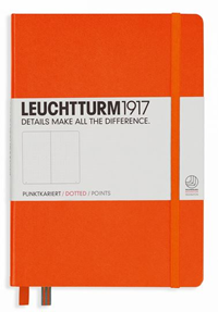 Notebook Medium Hardcover Dotted Orange