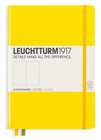 Notebook Medium Hardcover Dotted Lemon