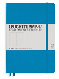 Notebook Medium Hardcover Dotted Azure