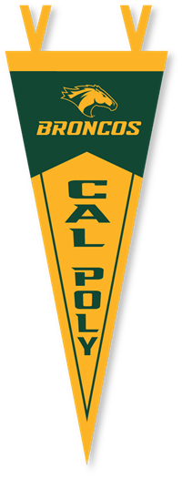 Pennant Cal Poly Horse Head 7X18