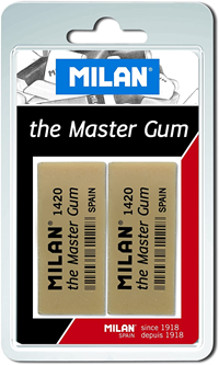 Milan 1420 Master Gum Eraser 2 PK