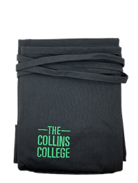 Chef Black Bistro Apron W/ NEW Logo (Collins College)