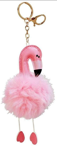 *Close Out: Keychain Pompom Flamingo
