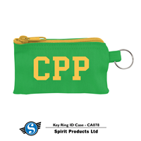 Key Ring ID Case Zip Arch Block CPP Green-Gold