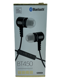 White & Silver Promo Metallic Bluetooth Ear Buds W/ Mic