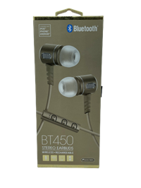 White & Rose Gold Promo Metallix Bluetooth Ear Buds W/ Mic