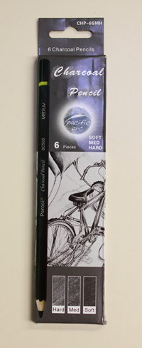 Charcoal Pencil Set 6 Piece Soft / Medium / Hard