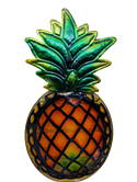 Stained Glass Wall Plaque Pineapple