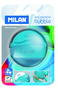Milan Bubble Single Hole Sharpener With Eraser Carded