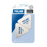 Milan 428 Triangular Synthetic Rubber Erasers Set Of 2