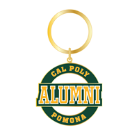 Alumni Keychain Round Die-Cut Gold