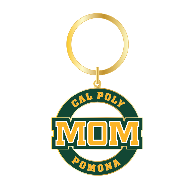 Mom Keychain Round Die-Cut Gold (SKU 124077501312)