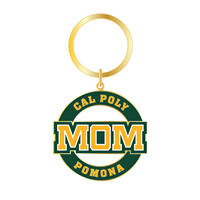 Mom Keychain Round Die-Cut Gold