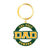 Dad Keychain Round Die-Cut Gold