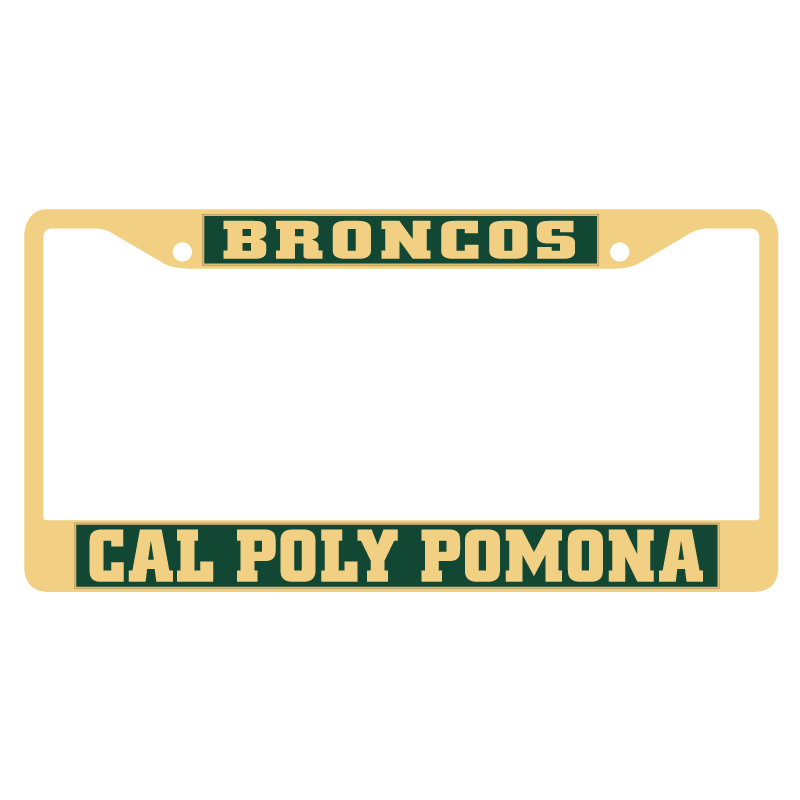 License Frame Broncos Over CPP Brass (SKU 124078281009)