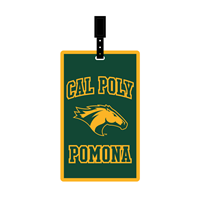 Luggage Tag Bronco Head W/Cpp Green/Gold