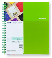Close Out:1 Subject Notebook 8.5 X 11 Graph Ruled Green