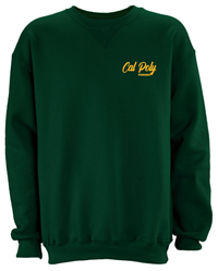 Crew Left Chest Script Classic Dark Green