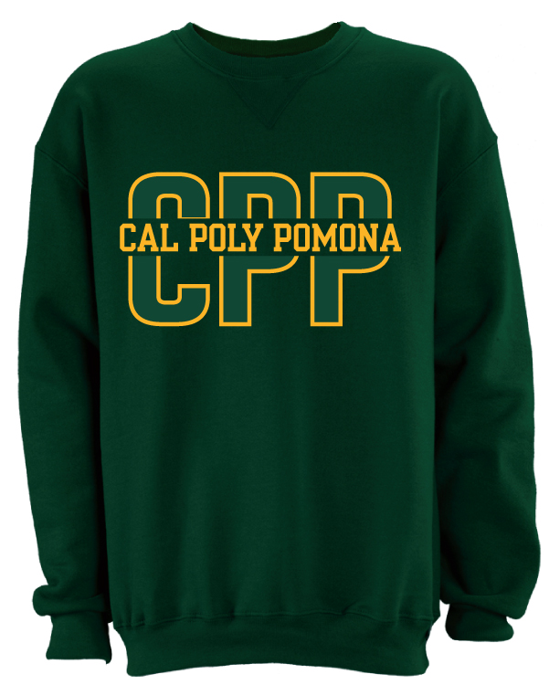 Bestseller Crew Classic Cal Poly Pomona In Big CPP Dark Green