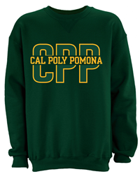 Crew Classic Cal Poly Pomona In Big CPP Dark Green