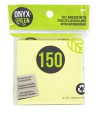Onyx Green Self-Adhesive Notes Yellow