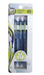Onyx Green Ballpoint Pen 3Pk