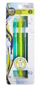 Onyx Green Mechanical Pencil 3Pk