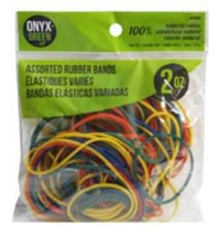 Onyx Green Assorted Rubber Bands