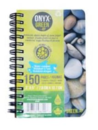 Onyx Green Notebook 3 X 5