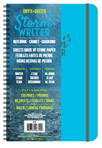 Onyx Green Storm Writer Notebook 6 X 9