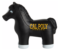 Stress Ball Horse Imprinted Cal Poly Pomona Black