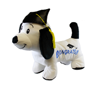 Grad Plush 13" Autograph Dog