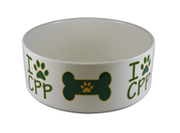 Dog Bowl CPP Pup Bone White