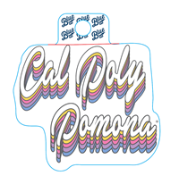 Decal Good Vibes CPP Broncos Pomona Ca Large